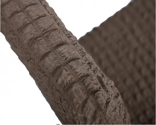 Комплект чохлів на стільці без оборки 6 штук (коричневий) - Зображення 4