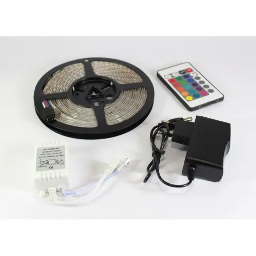 Комплект Світлодіодна стрічка багатобарвна 3528 RGB комплект 5м з пультом - Зображення 7