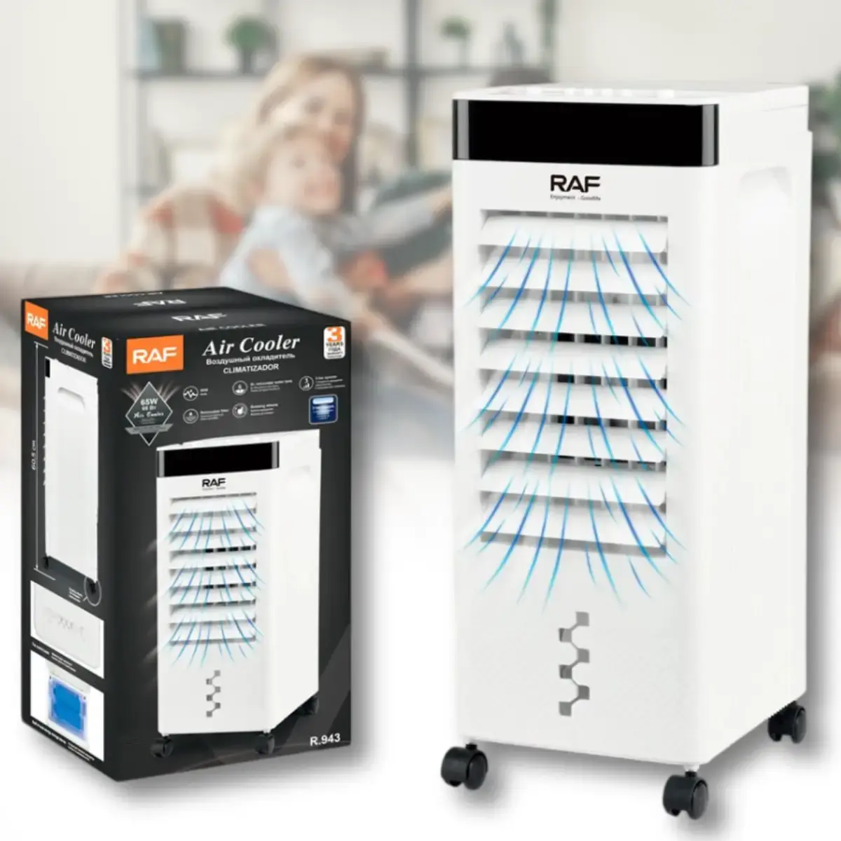 Кондиціонер-охолоджувач повітря на 3 швидкості обдування для дому та офісу RAF R.943 - Зображення 6