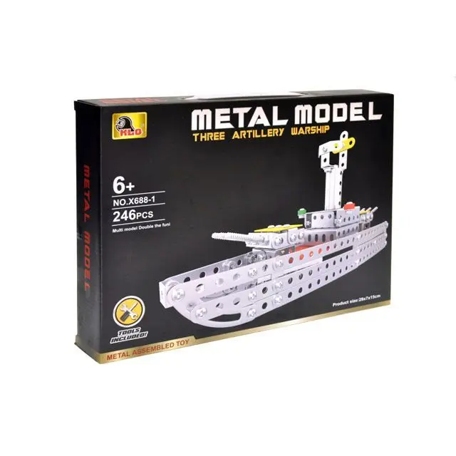Конструктор металевий "Корабель" 246 деталей X688-1 - Зображення 2