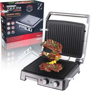 Контактний гриль притискний електричний з таймером для дому настільний ZepLine 3500W