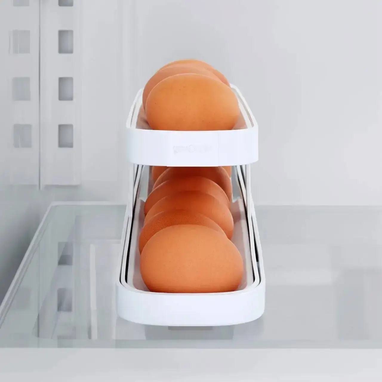 Контейнер для зберігання яєць у холодильнику на два яруси Білий - Зображення 6