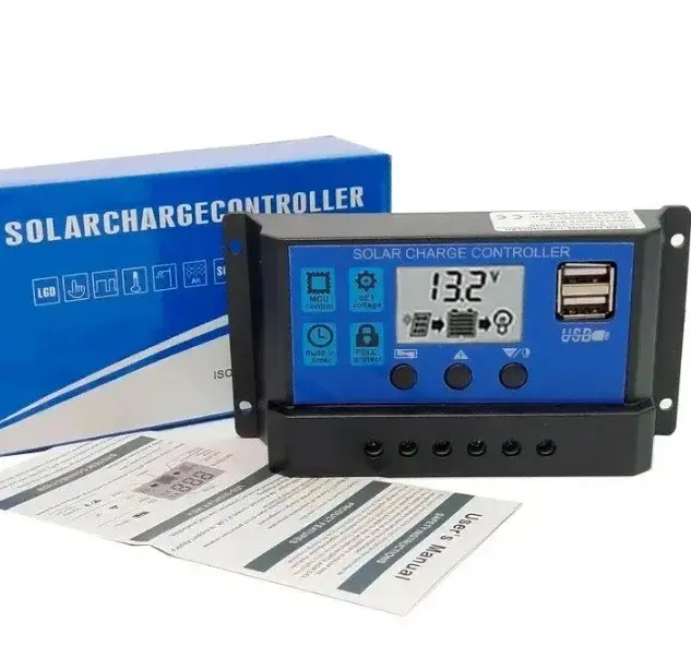 Контролер заряду сонячний 10А 12/24В OTS з дисплеєм та USB PWM - Зображення 6