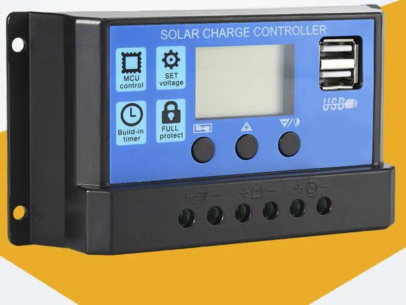 Контролер заряду сонячний 10А 12/24В OTS з дисплеєм та USB PWM - Зображення 2