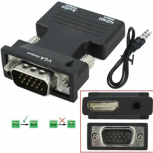 Конвертер з HDMI на VGA OUT Black - Зображення 4