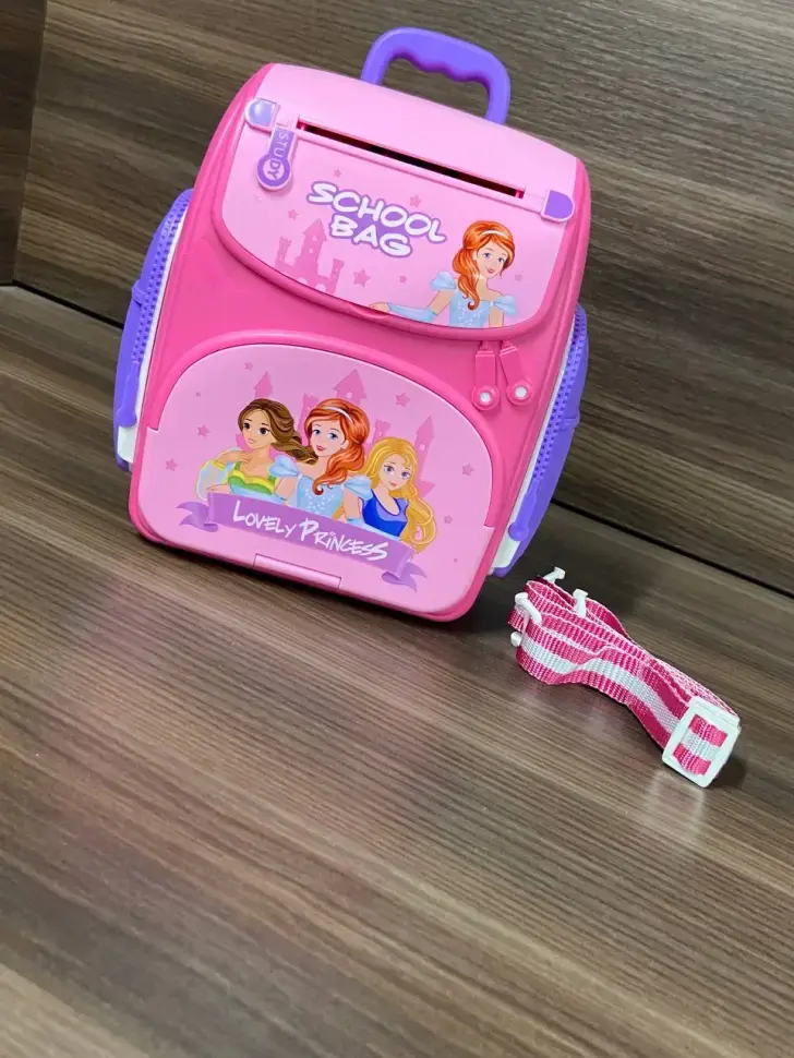 Скарбничка сейф EL-510-14 LOVELY PRINCESS з відбитком пальця та кодовим замком банкомат музичний Рожевий - Зображення 3