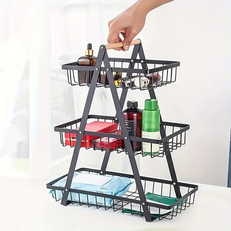 Кошик для фруктів 3 яруси,/ Фруктівниця металева - Зображення 3