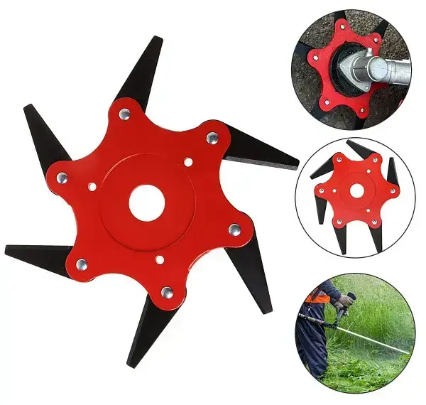 Косилний диск 6 сегментний на триммер для кущів, Ніж для бензокоси - Зображення 2