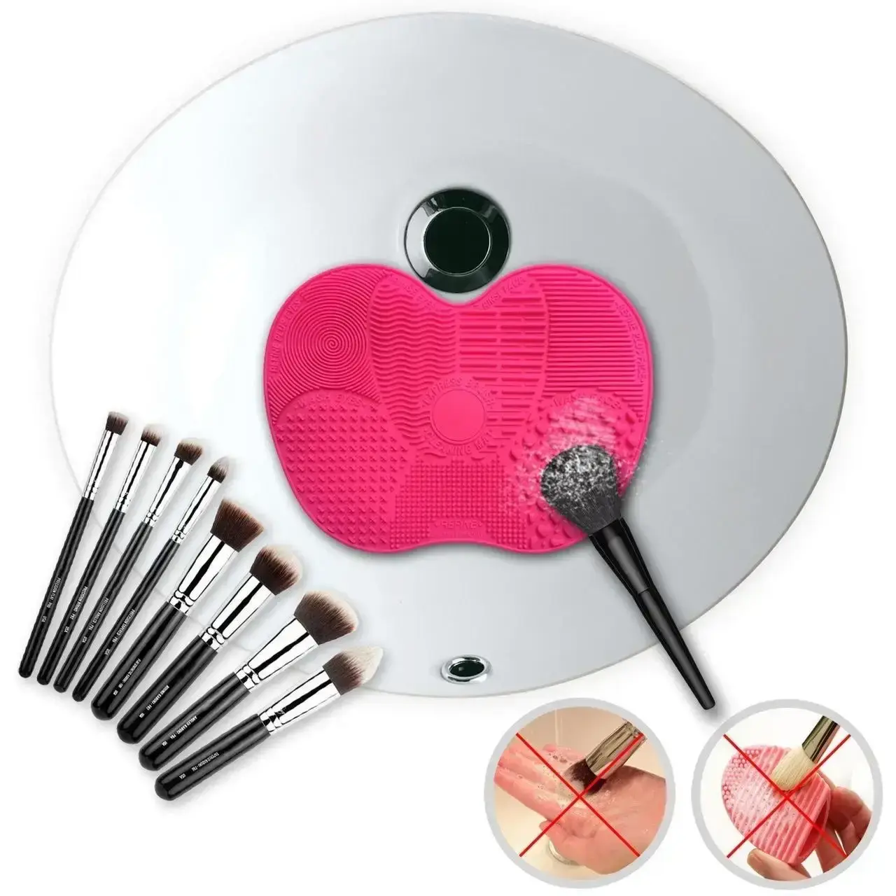 Килимок для миття косметичних пензликів Brush Spa | Силіконовий килимок для очищення пензлів - Зображення 3