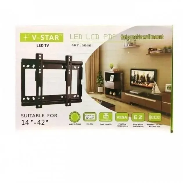 Кріплення для телевізорів V-Star 14"-42" V1 Настінне кріплення для ТБ з діагоналлю 14-42 - Зображення 6