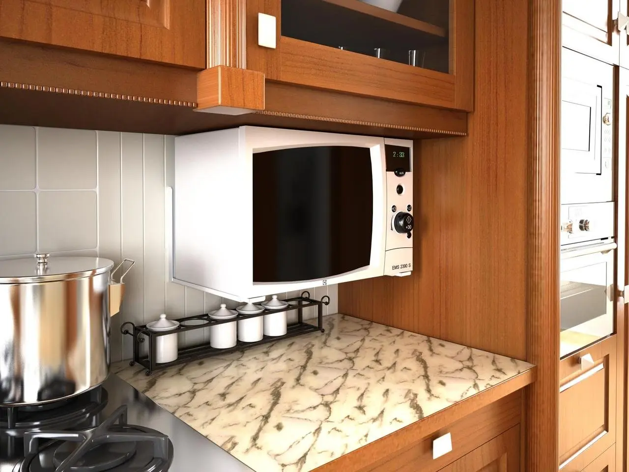 Кронштейн для мікрохвильової печі телескопічний V-Star 250х465мм AND 2025 - Зображення 2