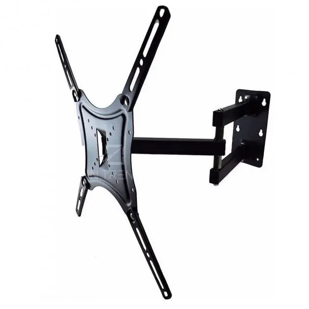 Кронштейн для телевізора HDL-117B-2 Чорний настінний кріплення діагоналлю 14" - 55" тримач для плазми до 50 кг - Зображення 4