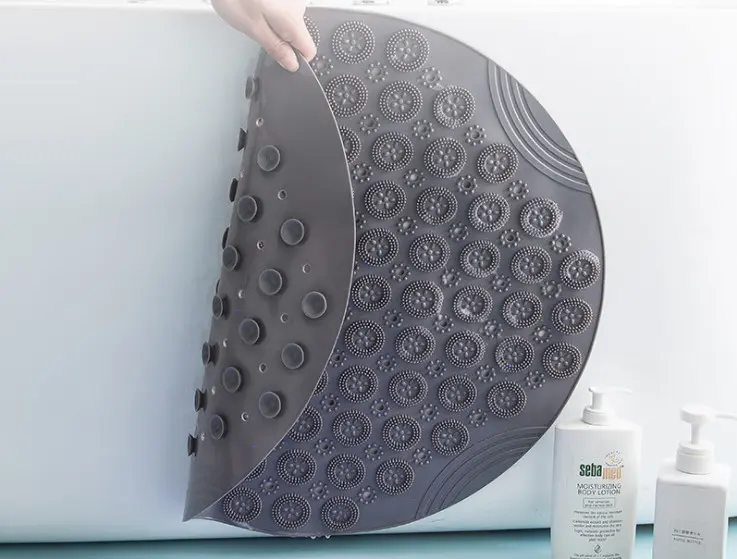 Круглий нековзний килимок для душу Massage Foot Rad зі щіткою для стоп - Зображення 6
