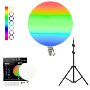Кругла світлодіодна лампа 45см RGB-LED Fill Light GS-450 кольорова з пультом для фото та відео