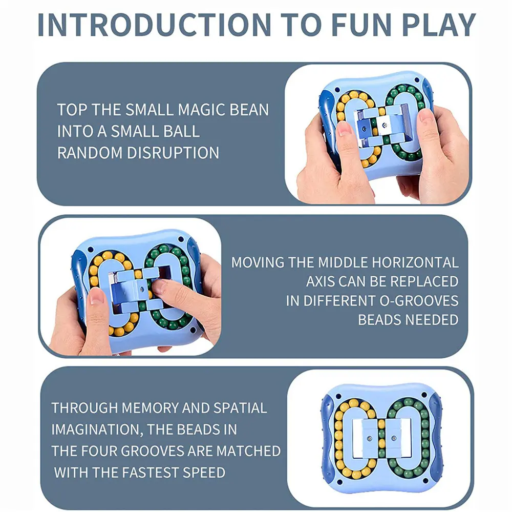 Кубик для зняття стресу дитячий обертовий Топ куля - Зображення 8