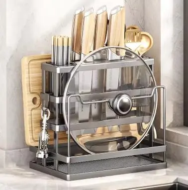 Кухонна підставка, настінна багатофункціональна стійка для зберігання AND-90-10-24pcs - Зображення 3