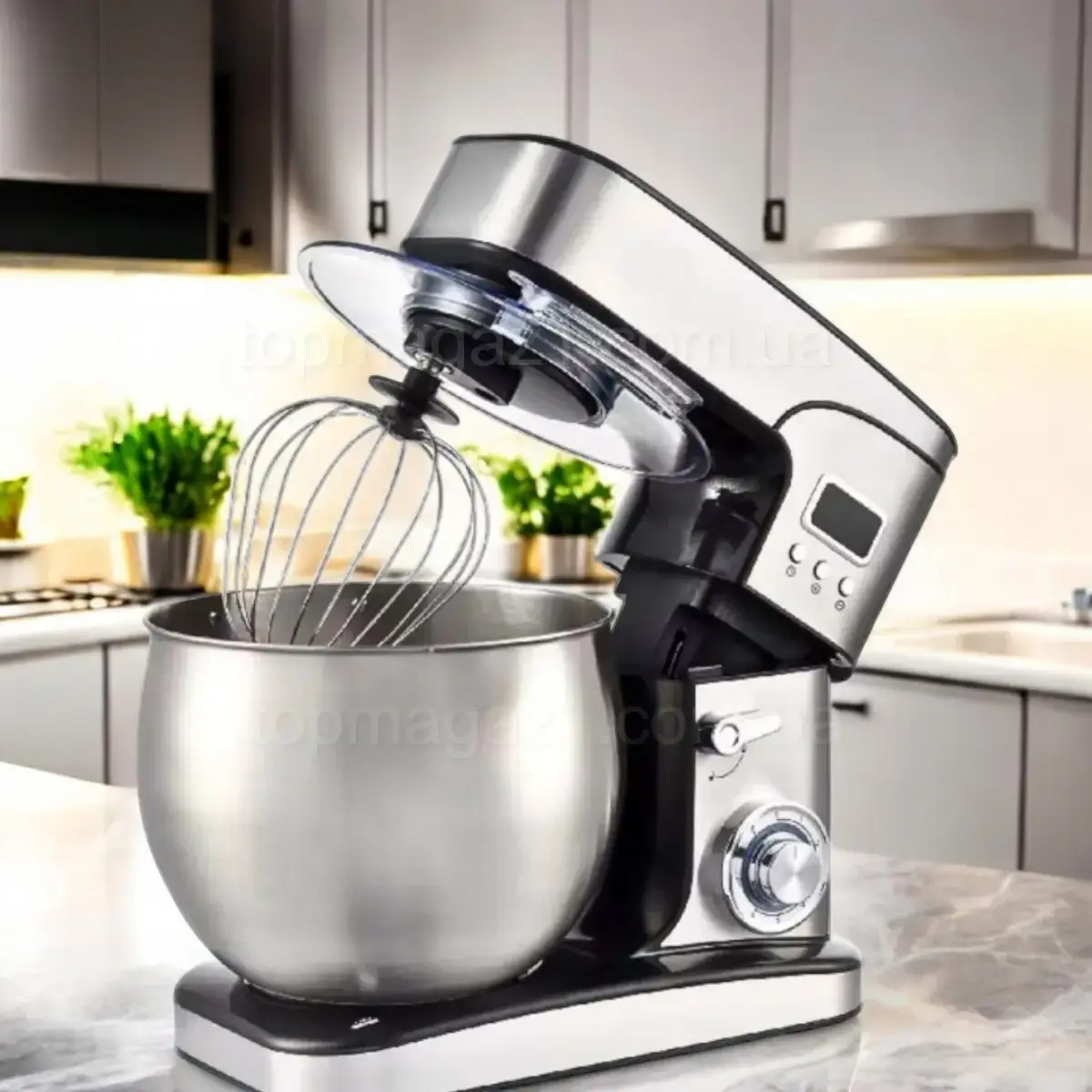 Кухонний комбайн з тістомісом 4500Вт Top Kitchen універсальний кухонний комбайн 3в1 - Зображення 3