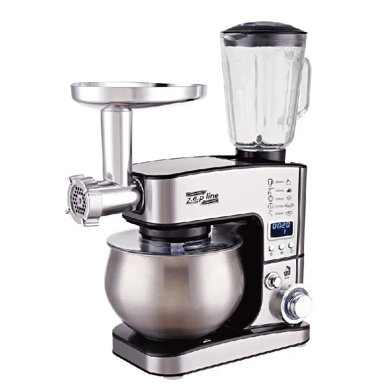 Чорний Кухонний комбайн Zepline 4200 Вт 7в1 на 6 літрів ZP-135 з дисплеєм - Зображення 3