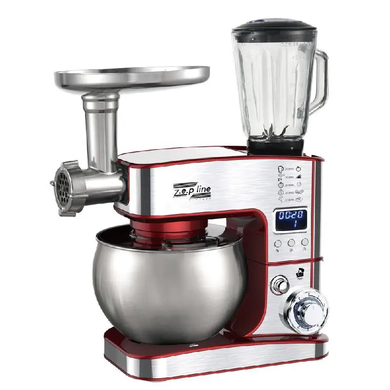 Чорний Кухонний комбайн Zepline 4200 Вт 7в1 на 6 літрів ZP-135 з дисплеєм - Зображення 5
