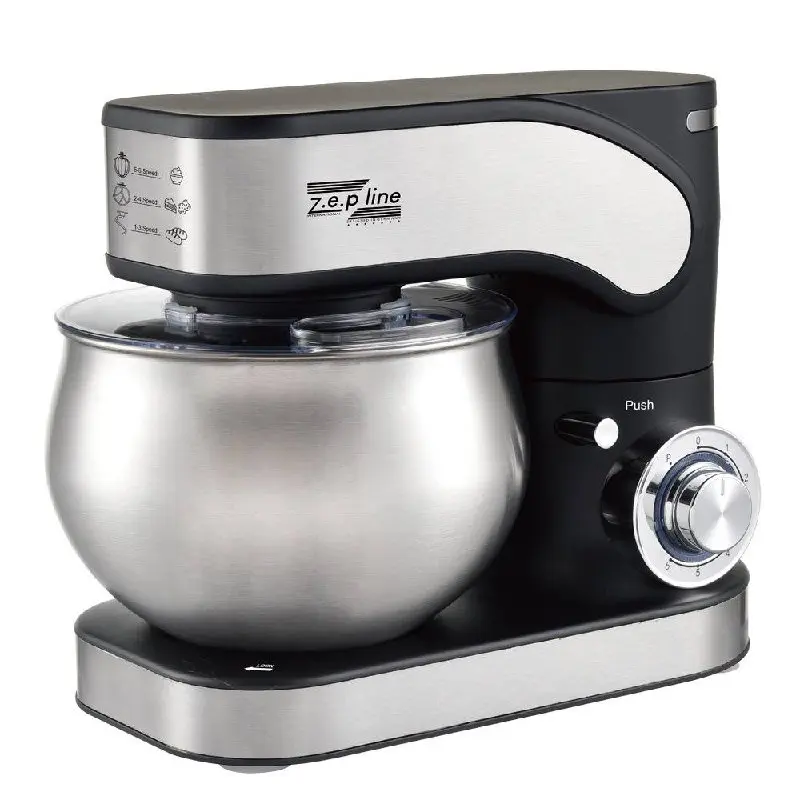 Кухонний тістоміс міксер 4в1 3500 Вт на 6 літрів Zepline з нержавіючої сталі ZP-136 - Зображення 7