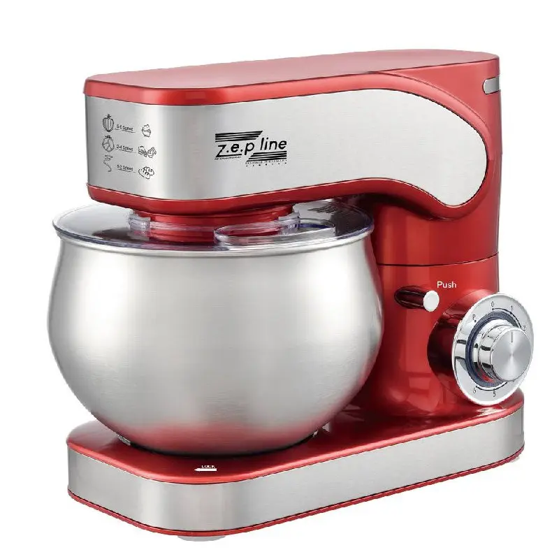 Кухонний тістоміс міксер 4в1 3500 Вт на 6 літрів Zepline з нержавіючої сталі ZP-136 - Зображення 3