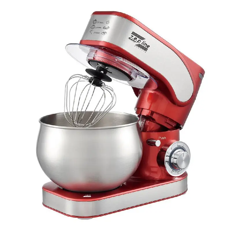 Кухонний тістоміс міксер 4в1 3500 Вт на 6 літрів Zepline з нержавіючої сталі ZP-136 - Зображення 2