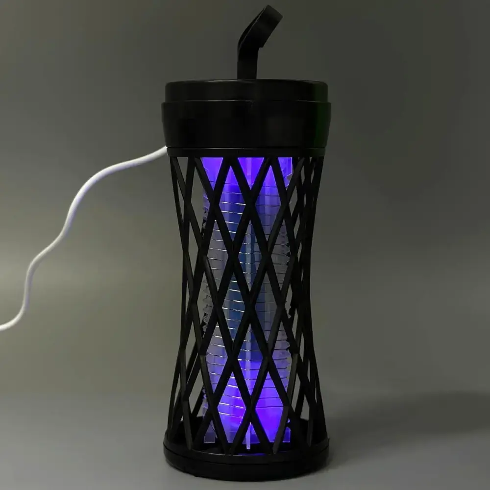 Лампа-пастка від комах TX-WD02 Mini 2в1 800mAh (світильник, УФ-лампа) із вбудованим акумулятором 14cm - Зображення 4