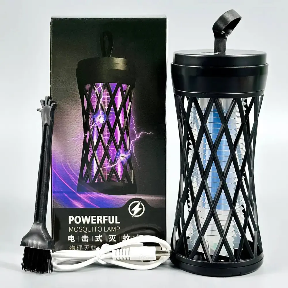 Лампа-пастка від комах TX-WD02 Mini 2в1 800mAh (світильник, УФ-лампа) із вбудованим акумулятором 14cm - Зображення 8