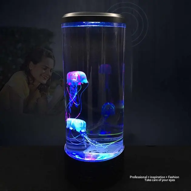 Лампа - нічник зі світлодіодними медузами ZmX LED Jellyfish Mood Lamp Приліжковий світлодіодний настільний - Зображення 7