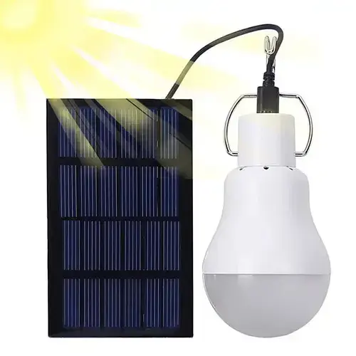 Лампа світлодіодна акумуляторна VHG CL-028 із сонячною панеллю 10Вт 5600K 6В Led Solar Emergency Bulb(8423) - Зображення 5