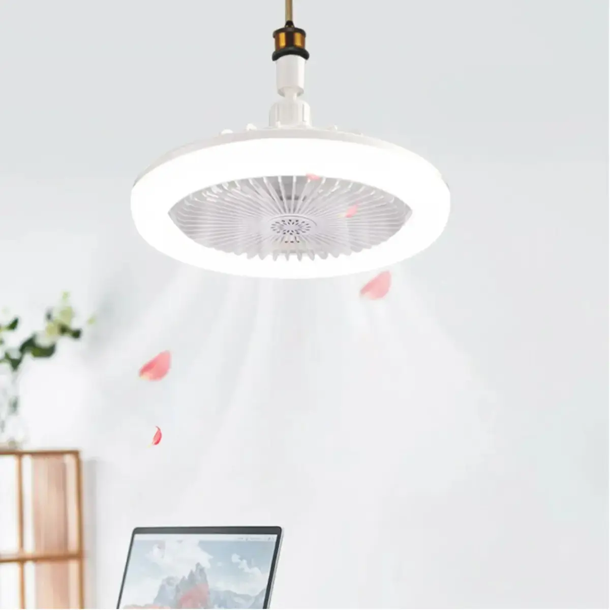 Лампа - вентилятор в патрон+пульт LED AROMATHERAPY FAN LIGHT CHP-008 RGB 2835RGB - Зображення 3