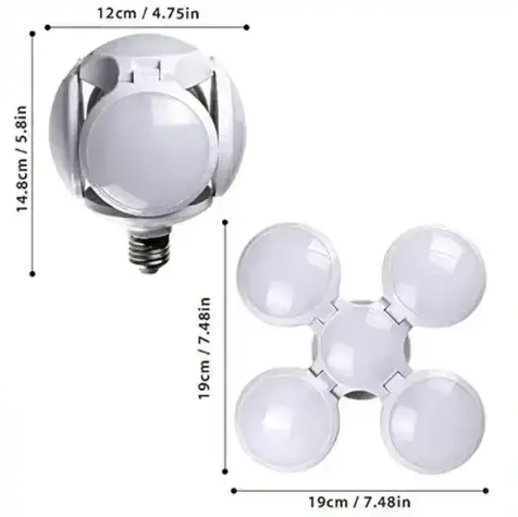 Лампочка люстра світлодіодна розкладна Football UFO Lamp E27 LED лампа для дому на 40 Вт живлення 220В Біла - Зображення 4