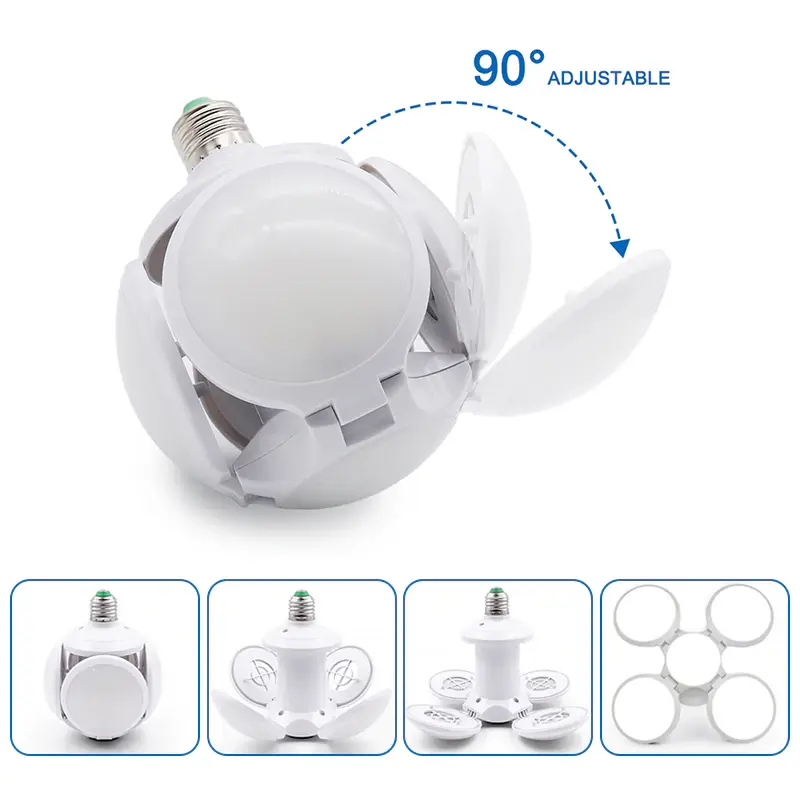 Лампочка люстра світлодіодна розкладна Football UFO Lamp E27 LED лампа для дому на 40 Вт живлення 220В Біла - Зображення 7