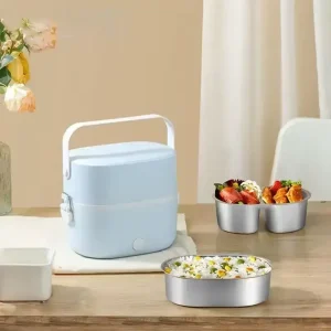 Ланч-бокс з підігрівом об’ємом 1 л на два контейнери з кришками LY-800