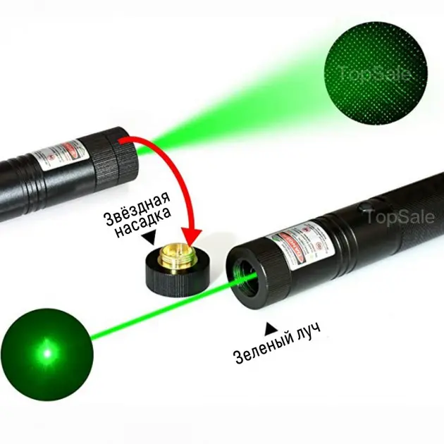 Лазерна вказівка високої потужності Laser 303 Зелена Green - Зображення 3