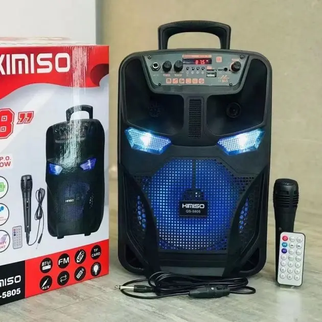 Легка та функціональна колонка-валіза Kimiso QS-5805 з мікрофоном (USB/BT/FM). - Зображення 3