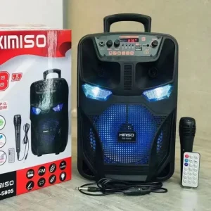 Легка та функціональна колонка-валіза Kimiso QS-5805 з мікрофоном (USB/BT/FM).