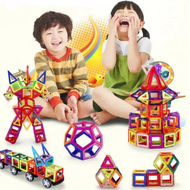 36 деталей Магнітний конструктор, дитячий 3Д конструктор, конструктор магнітний у валізі - Зображення 7