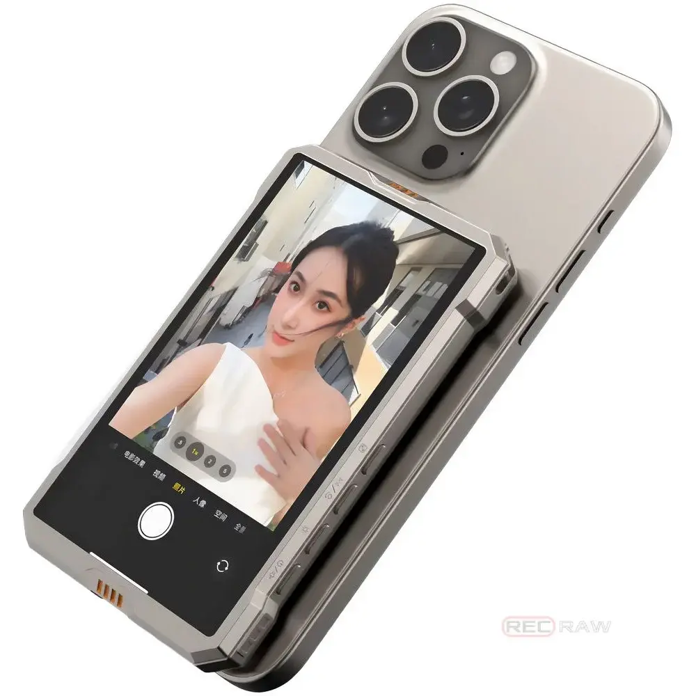 Магнітний екран/монітор для смартфонів з динаміками на задню панель телефону для селфі та блогу Fotorgear X40 - Зображення 2