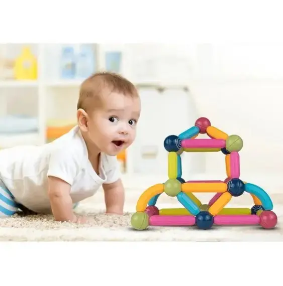 Магнітний конструктор 26 паличок, 10 кульків SKY Magnetic Sticks, кольоровий - Зображення 6