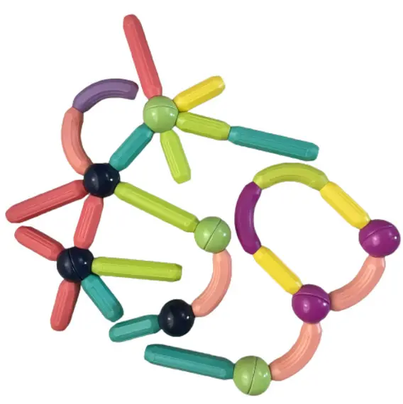 Магнітний конструктор 26 паличок, 10 кульків SKY Magnetic Sticks, кольоровий - Зображення 3