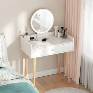 Макіяжний стіл з шухлядою для косметики, туалетний столик з дзеркалом 3008