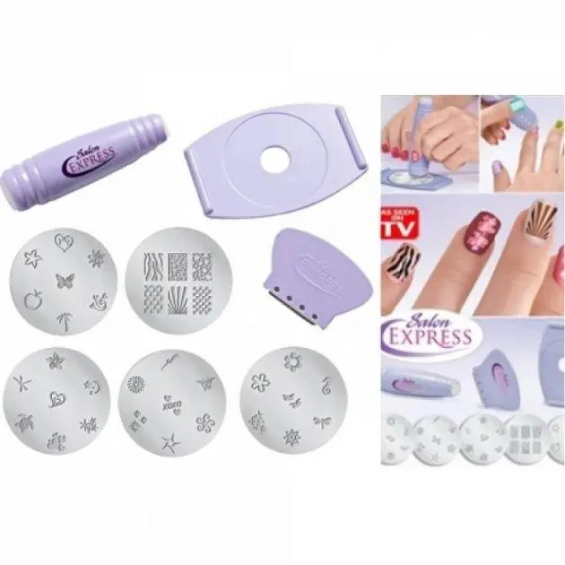 Манікюрний набір для візерунків на нігтях Салон Експрес, стемпінг для манікюру Salon Express - Зображення 2