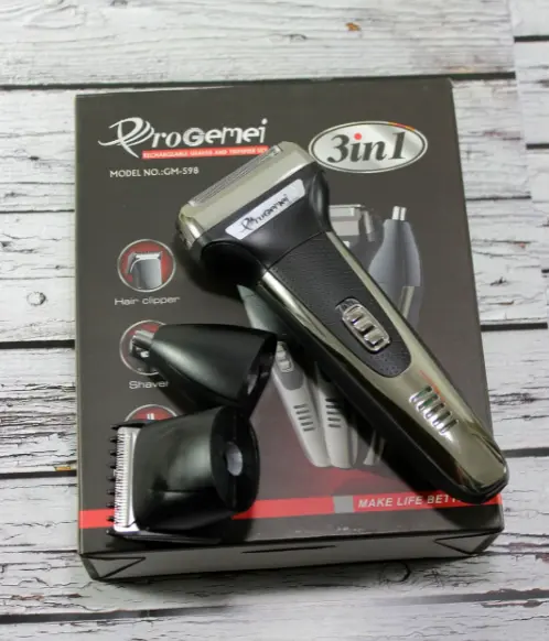 Машинка для стрижки триммер бритва Gemei GM-598 3 в 1 - Зображення 2
