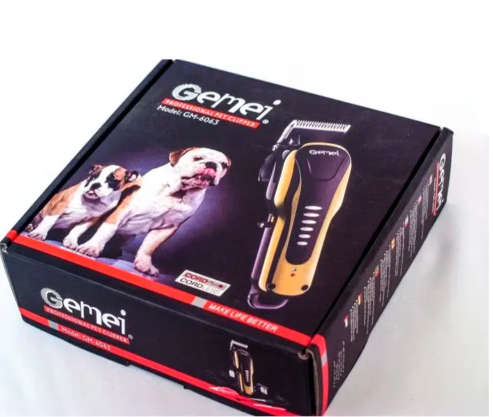 Машинка для стрижки тварин + триммер Gemei GM 6063, пилка для кігтів - Зображення 2