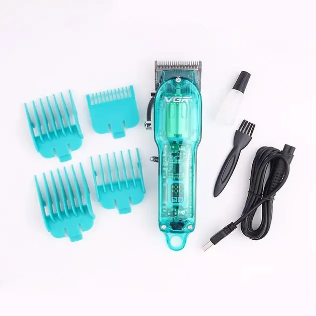 Професійна машинка для стрижки VGR Professional Clipper Transparent Green V-660 - Зображення 5