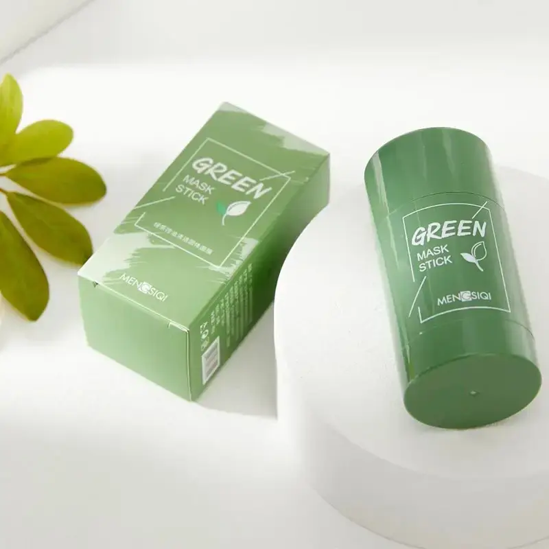 Маска для обличчя з маслом зеленого чаю проти чорних точок акне очищаюча Green Tea крем зволожуючий - Зображення 4