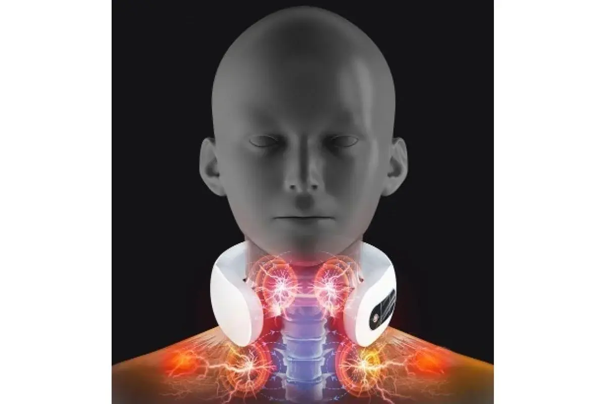 Масажер для шиї MD066, Імпульсний масажер для шиї, Футуристичний пристрій для розслаблення шиї - Зображення 2