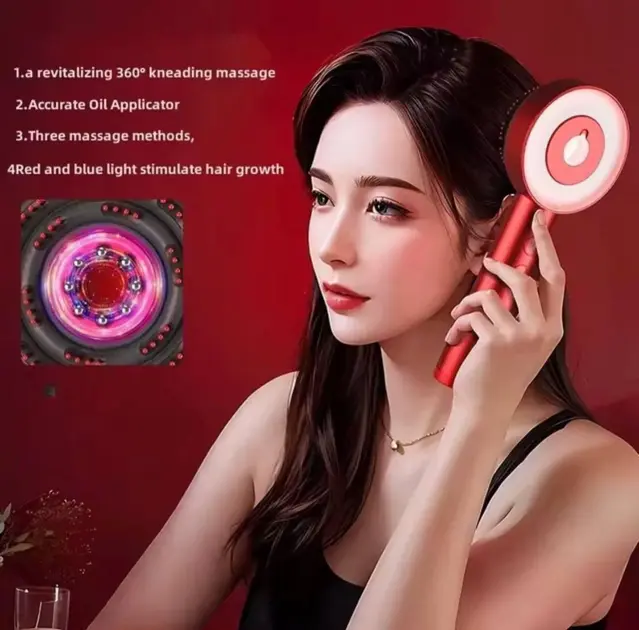 Масажер-гребінець для росту та покращення стану волосся Massage and Nourish, масажна гребінець для голови XL-1313 - Зображення 5