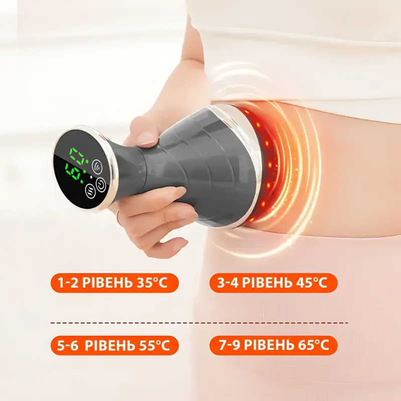 Масажер зігріваючий Massage instrument LY-812 з електростимуляцією вібромасажем 25 режимів - Зображення 5